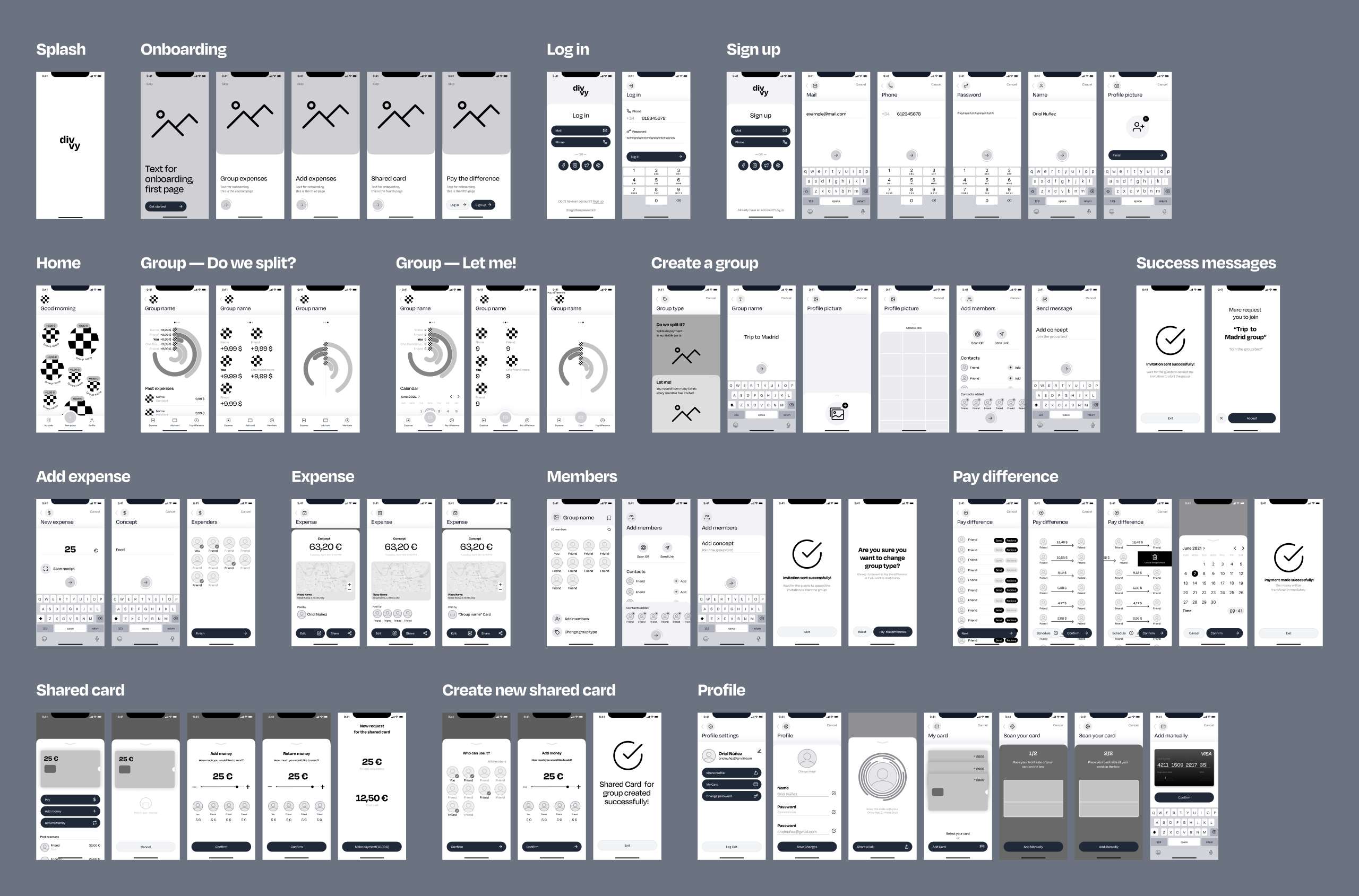 This is how the app looked like at this stage